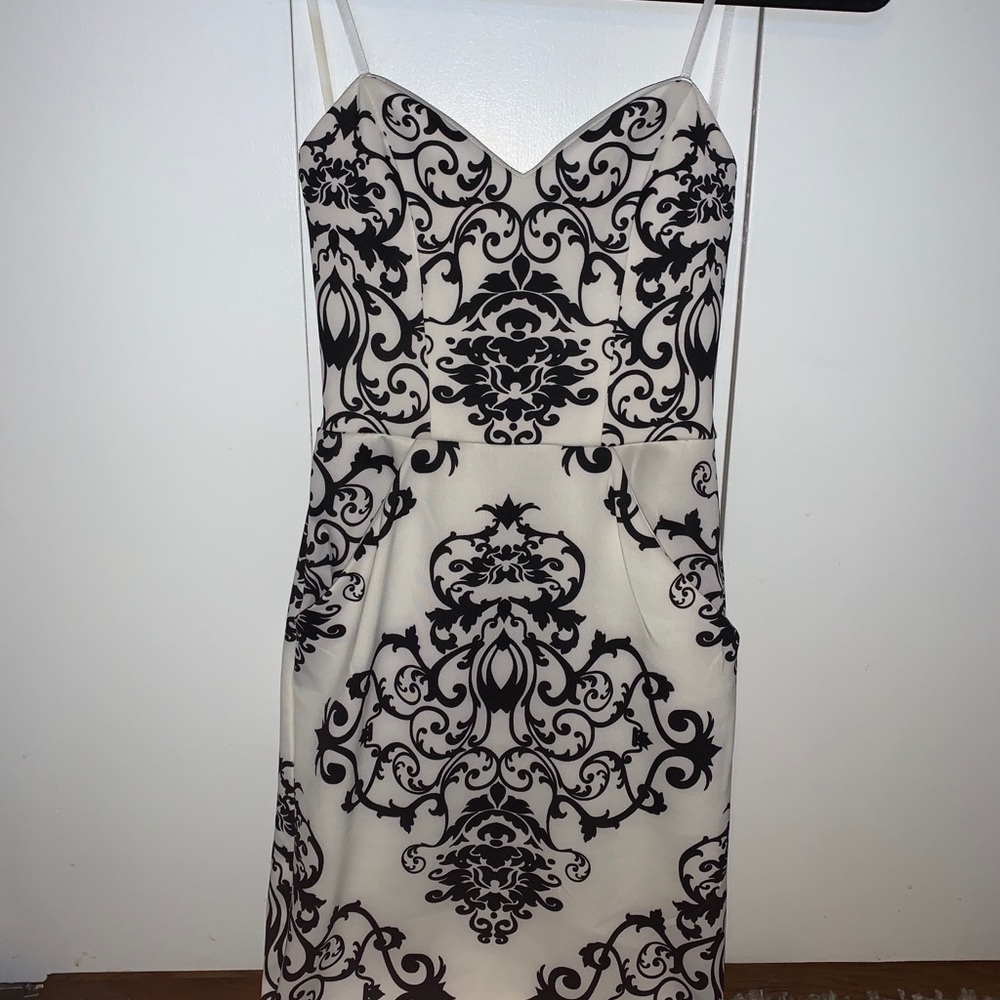 Black and white formal dress